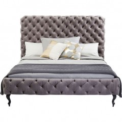 Bed Desire High Silver Grey 160x200 cm